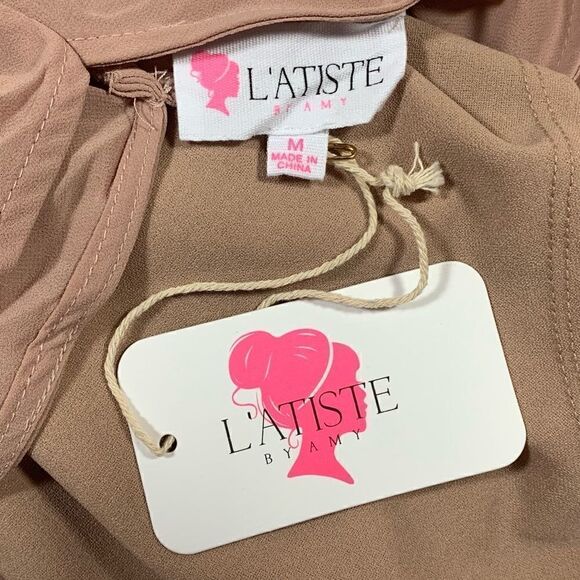 L’ATISTE by Amy Nude Sheer Keyhole Body Suit NWT - Picture 10 of 10